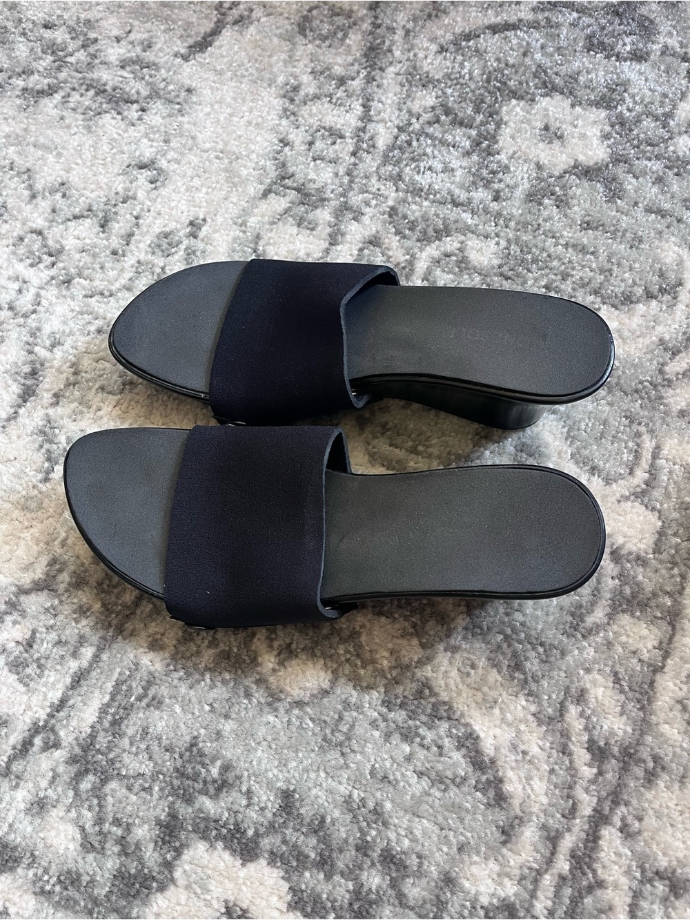 Black Sandals for Women - Minimal Slip-On - Picture 3 of 9